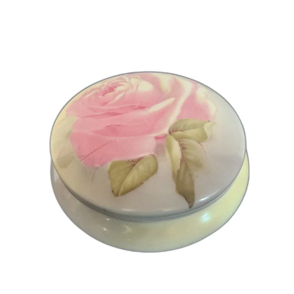 Vintage (1880-1918) Z.S. and Co. Porcelain Trinket Vanity Powder Jewelry Box